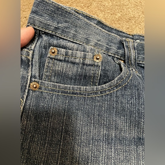 DOPE VINTAGE LEVI’S 501 BUTTON FLY BAGGY LOOSE JEAN SHORTS 90s RAP STYLE 36/38 W - Picture 6 of 16